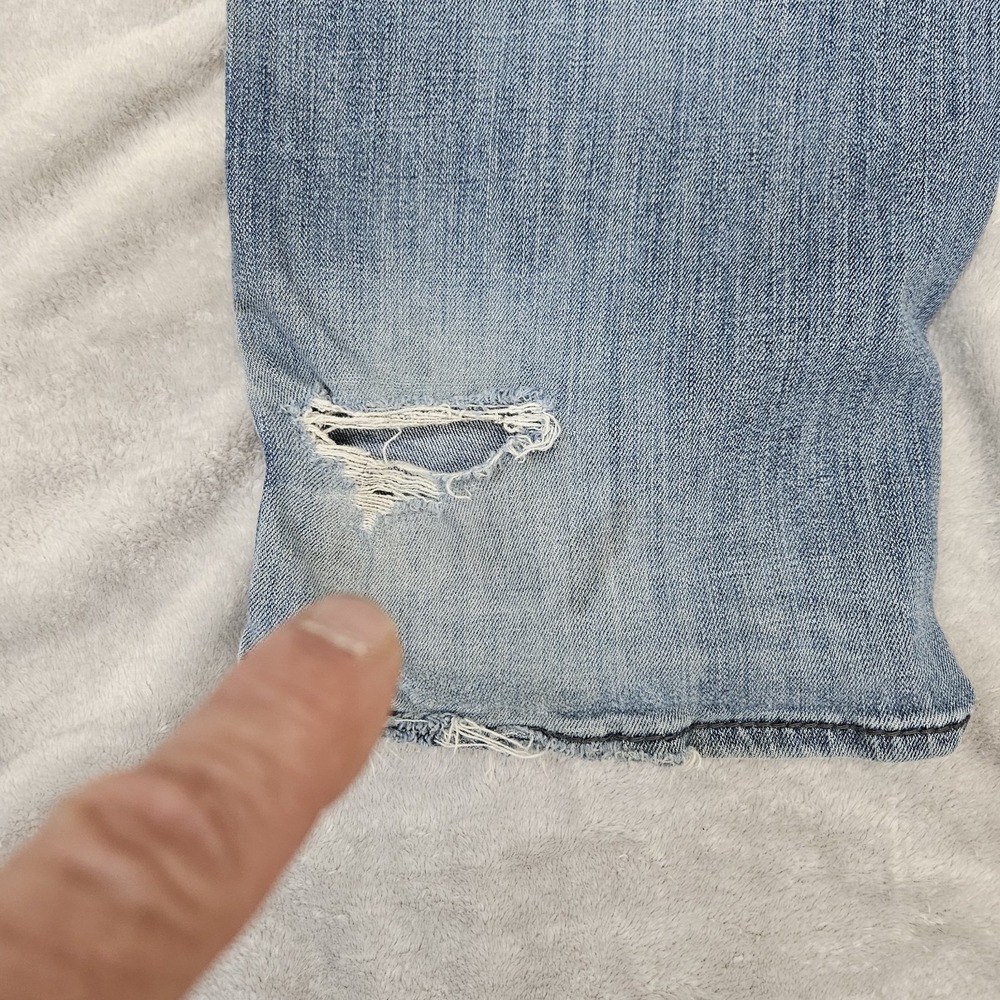 BKE Seth 36R Straight Leg Distressed Jeans Light Wash‎ Y2K Denim Crazy Fade - Picture 8 of 15
